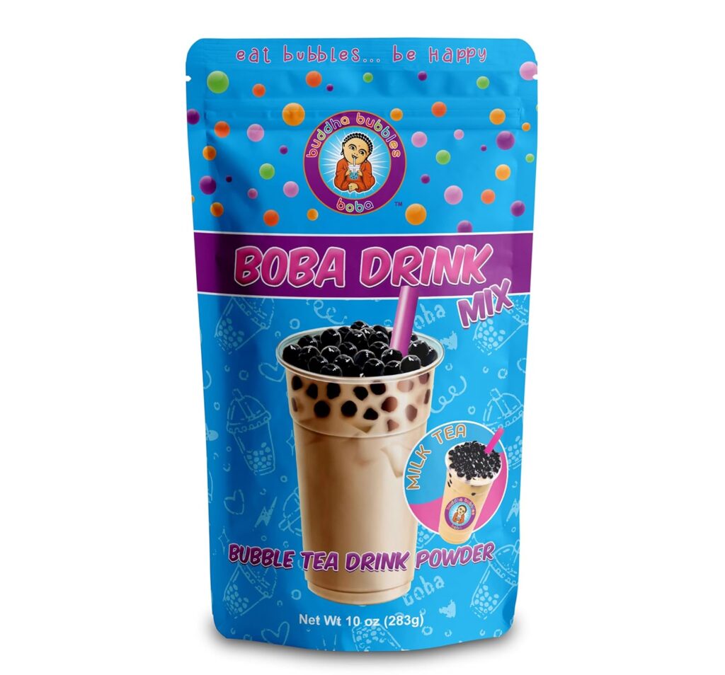 MILK TEA Boba/Bubble Tea Drink Mix By Buddha Bubbles Boba (10 Ounce) (283 Grams)